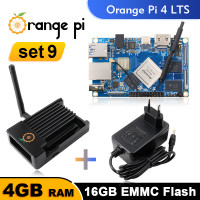 Мини-ПК Orange Pi 4 Lts + металлический корпус + источник питания один бортовой компьютер RK3399 4 Гб ОЗУ BT5 16 Гб Emm Run Android Ubuntu Debian