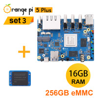 Модуль EMMC Orange Pi 5 Plus 16 ГБ + 256 ГБ, RK3588 2,5 ГБ, два порта Ethernet с расширением PCIE