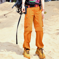 北京森林戶外寬鬆工裝直筒多袋彈力登山速乾長褲可拆卸短褲男女款