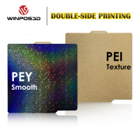 WINPOS для Bambu Lab x1 p1p, текстурированный пружинный стальной лист PEI 257x257 мм, гладкий ПЭТ PEY PEO, гибкая сборная пластина для P1P P1S X1