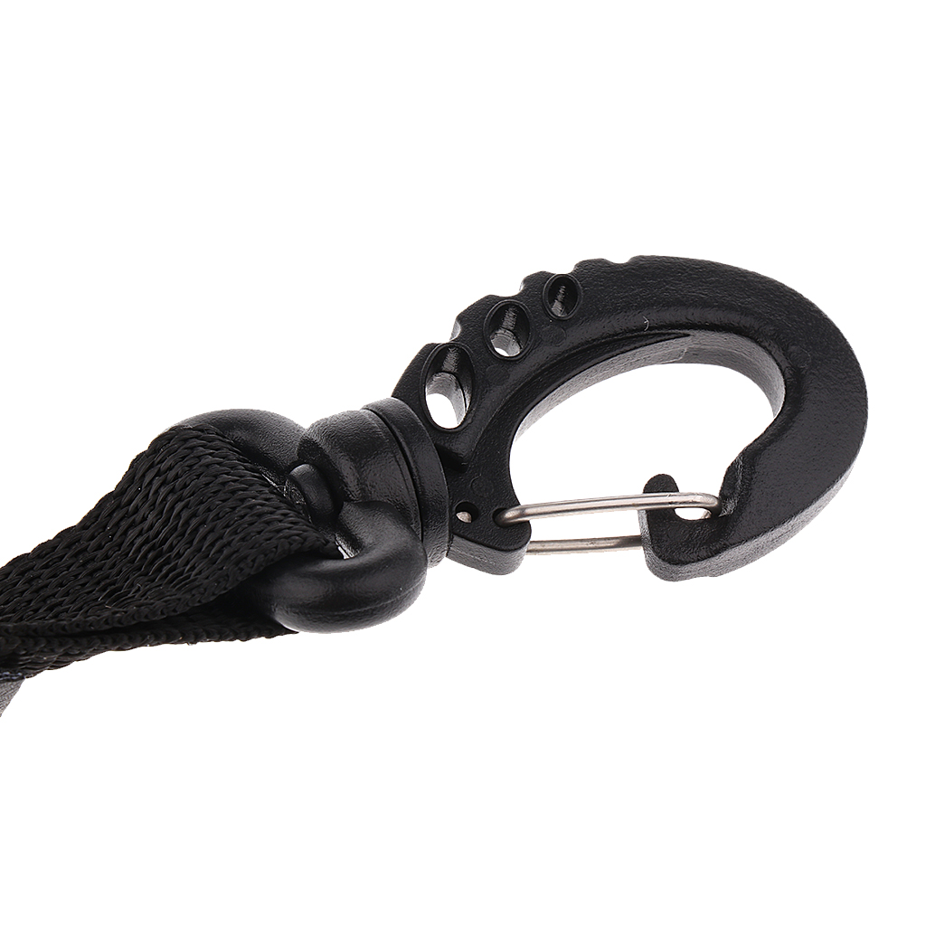 Scuba Diving Dive Snappy Coil Spring Spiral Lanyard With Clips Quick Release Buckle