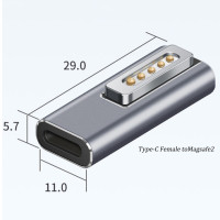 Адаптер USB PD с портом Type-C для Apple Magsafe 1/Magsafe 2/MacBook Pro