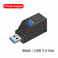 Концентратор USB 3,0, адаптер-удлинитель, мини-разветвитель, 3/4 портов для ПК, ноутбука, Macbook, высокоскоростной U-диск-ридер для Xiaomi