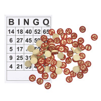 Карты для игры в бинго, 40 русских чипов, 75 номеров