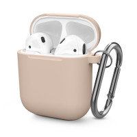 Мягкий силиконовый защитный чехол для Airpods 2 1, чехол для беспроводных наушников Apple Air Pods 1, 2, чехол для наушников с карабином