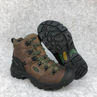 K家戶外男中筒防水徒步登山鞋真皮防砸護趾工作鞋防滑透氣勞保鞋