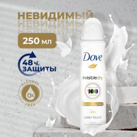 Dove Антиперспирант-дезодорант женский спрей Невидимый, без следов на одежде и спирта, с увлажняющим кремом, средство от запаха, защита от пота 48 часов, 250 мл