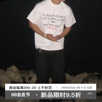 MARMORRIS宣言標語logo黑白基礎兩色美式簡約印花男短袖情侶T恤