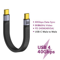 USB 3. 0 Gen3 40 Гбит/с Thunderbolt 3 кабель для синхронизации данных SSD PD 4,0 ВТ 5A Быстрая зарядка USB C к Type C 8K @ 60 Гц