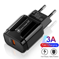 Универсальный 18 Вт USB Quick Charge 3,0 для iPhone Huawei Xiaomi EU US настенный адаптер Android мобильный телефон быстрое зарядное устройство для Samsung S8