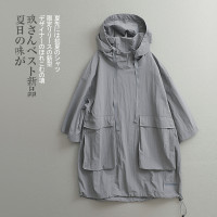 【見川】 夏季日潮 cityboy寬鬆山系穿搭 戶外連帽短袖t恤 男