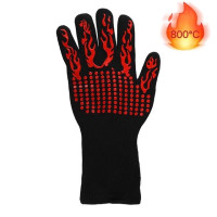 Силиконовые термостойкие перчатки для барбекю, кухонные оригинальные огнеупорные и нескользящие перчатки для барбекю 500 градусов