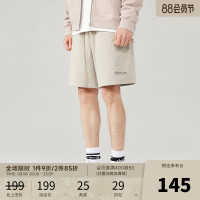 CHINISM CH灰色休閒短褲男運動寬鬆夏季美式高街男生潮牌五分褲子