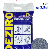 Жидкие обои DEZIRO ZR06-1000 1 кг. Оттенок Темно-серый