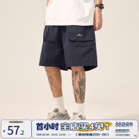 男道日系夏季新款小山峯刺繡工裝短褲男薄款速乾五分休閒運動五分褲