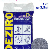 Жидкие обои Deziro Жидкие обои, 1 кг, Оттенок черный