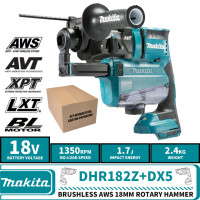 Бесщеточный беспроводной роторный молоток Makita DHR182Z