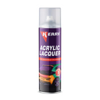 1К лак прозрачный автомобильный KERRY ACRYLIC LACQUER, акриловый, глянцевый, аэрозоль