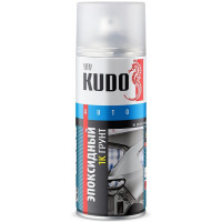 Грунт KUDO "Epoxy Primer", эпоксидный, 1К, серый, аэрозоль, 520 мл.