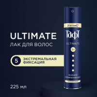 Лак для волос Taft Ultimate Роскошное сияние, мегафиксация 5+, 225 мл