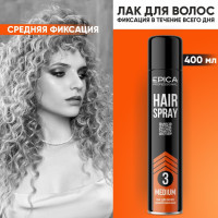 EPICA PROFESSIONAL Medium Лак для волос, средняя степень фиксации, профессиональная косметика, 400 мл