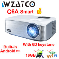 Светодиодный проектор WZATCO C6A, 300 дюйма, Android 1920, Wi-Fi, Full HD 1080 * P