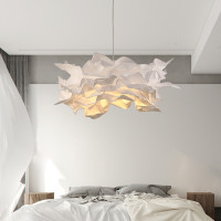 Оригинальный креативный бумажный 43cm абажур с облаком для спальни, столовой, домашней комнаты, люстра в скандинавском стиле, декоративный