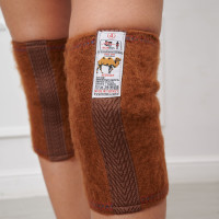 Лечебные наколенники из верблюжьей шерсти женские и мужские / Согревающий ортопедический бандаж на коленный сустав при боли в коленях / Эластичные Knee Pad - КАРАВАН для женщин и мужчин / Размер (7) - XL - 2 шт.