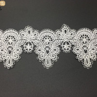 Горячая Распродажа, 2 ярда, ширина 6 см, белая отделка «сделай сам», цветочный дизайн, кружевная отделка, красивое нежное свадебное платье невесты, швейное ремесло