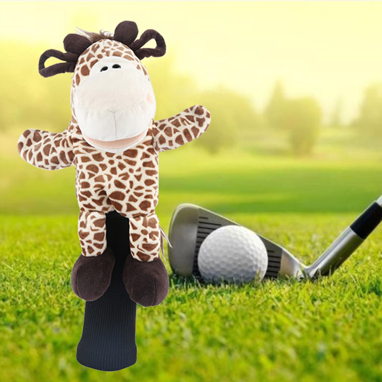 Plush Animals Golf Wood Driver /460cc Headcover Protector Cute Giraffe Golf Club Head Cover Protection Men Women Gift