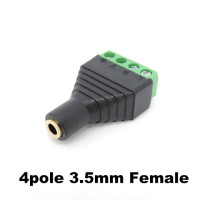 Аудио Видео AV 3,5 мм 2 3 4 полюса моно стерео 3,5 штекер AV винтовой разъем 3,5 штекер 3 контакта 4 контакта Клеммная колодка