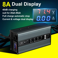 Зарядное устройство для литиевых батарей 8A Li-Ion Lipo Lifepo4 60 в 48 в 73 в 67,2 в 71,4 в 58,8 в 54,6 в 13S 14S 16S 20S Электрический велосипед Скутер электровелосипед