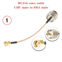 Коаксиальный кабель RG316, UHF PL259 SO239 в SMA, мужской, женский, правый, угловой разъем, для кабеля, низкие потери, быстрая доставка