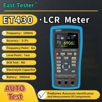 Цифровой мостовой тестер East Tester LCR ET43, ручной Высокоточный измеритель емкости, индуктивности и сопротивления с цифровым дисплеем и USB