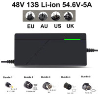 Зарядное устройство 48 В, 36 В, 72 В, 60 В, 5A, 13S, 10S, 16S, 20S, литиевая батарея, зарядное устройство для электрического велосипеда, 42V, 67,2V, 54,6V, 84V, 5A, зарядное устройство для электрического скутера