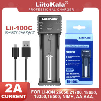 Зарядное устройство LiitoKala 21700, 3,7 в, 2 а, для аккумуляторов 18650 в, 18350, 26650 в, AA, AA, nimh, C, 1,2, с функцией быстрой зарядки, с разъемом USB