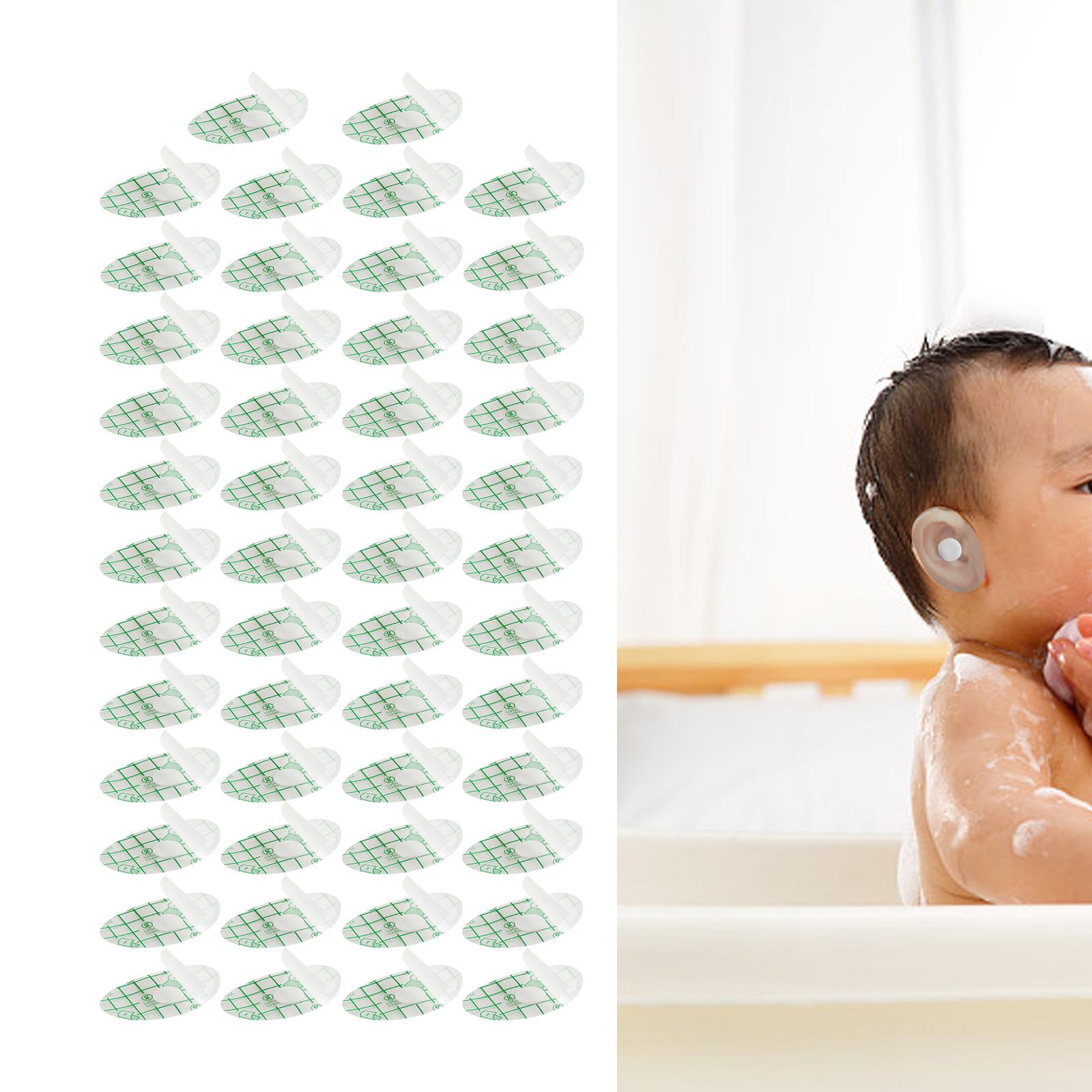 50x Disposable Waterproof Baby Ear Stickers Transparent for Children Newborn