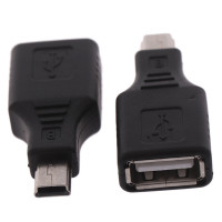 Переходник Mini USB (штекер)/USB (гнездо), поддержка OTG, для передачи и синхронизации данных, для зарядки, планшетов, телефонов, для AUX автомобиля, MP3, проигрывателей, планшетов, U-диска