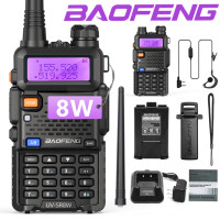 Портативная рация Baofeng UV-5R 8 Вт, реальная высокая мощность, 8 Вт, длинная рация, Двухдиапазонная двухсторонняя радиосвязь CB, UV5R, для охоты