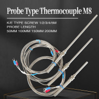 Термопара M8 1 м 2 м 3 м 4 м 5 м Тип K E 50 мм 150 мм 100 мм 200 мм Зонд винтовой резьбовой Кабель датчик температуры 0-400 ℃