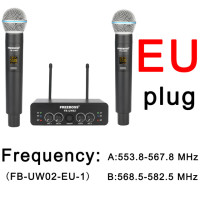 FREEBOSS 2 ручной UHF Echo беспроводной микрофон с эффектом задержки DC 5V Питание 6,3 мм разъем металлический динамический беспроводной микрофон