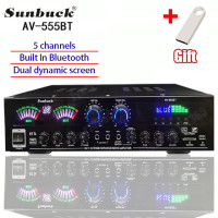 Цифровой телефон 999BT/555BT, Hi-Fi стерео, двойной динамический экран, усилитель звука для дома, автомобиля, встречи, караоке, кинотеатра, максимум 4000 Вт