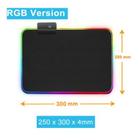 Большой коврик для мыши с Rgb-светодиодами, Нескользящий Резиновый базовый ультрагладкий поверхностный коврик для мыши с 13 режимами освещения, коврик для клавиатуры с подсветкой 4 мм