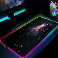 Rgb коврик для мыши «ведьмаки», Настольный коврик с подсветкой, светящийся Настольный коврик с проводом, компьютерный коврик для мыши, аниме, игровой коврик для ПК, европейский размер Xxl