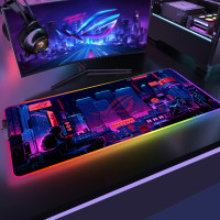 Игровой RGB коврик для мыши ROG ASUS, игровой компьютерный коврик для мыши с подсветкой, большой коврик для мыши для резиновой клавиатуры, для рабочего стола