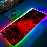 Коврик для мыши с Rgb-подсветкой, Аниме Коврик для мыши с подсветкой RAZER, настольная защита для ПК, светящийся коврик для настольного компьютера