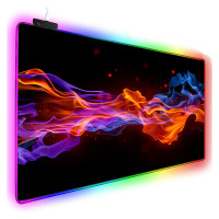 Игровой коврик для мыши со светодиодной подсветкой Компьютерный настольный ковер RGB Коврик для мыши Резиновый коврик для игровой клавиатуры Коврик для ноутбука Настольный коврик Gamer Mause Mat Большой