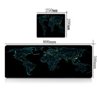 Большой игровой коврик для мыши с картой мира