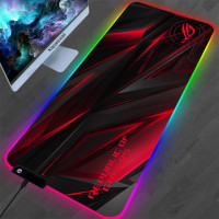 Скоростной игровой коврик для мыши ASUS RGB ROG, коврик для мыши для геймеров XL, большой Настольный коврик для клавиатуры, игровой компьютерный коврик для ПК 100x50, светодиодный игровой коврик