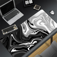 Большой черный и белый коврик для мыши, Офисный Компьютерный Настольный коврик, игровые аксессуары, коврики для клавиатуры, коврик для мыши в стиле аниме, геймерский коврик для мыши